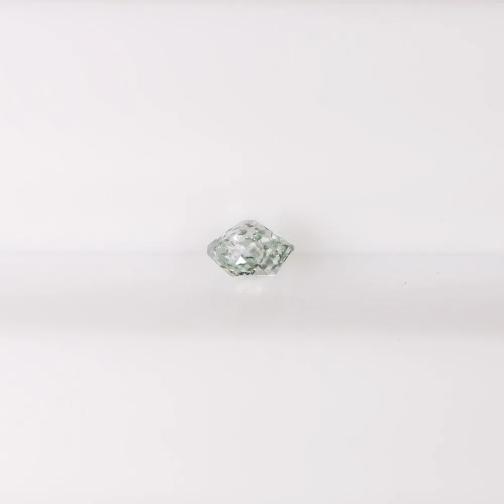 0.12ct GIA CERTIFIED FANCY LIGHT GREEN OLD MINE CUT DIAMOND ANTIQUE CUSHION