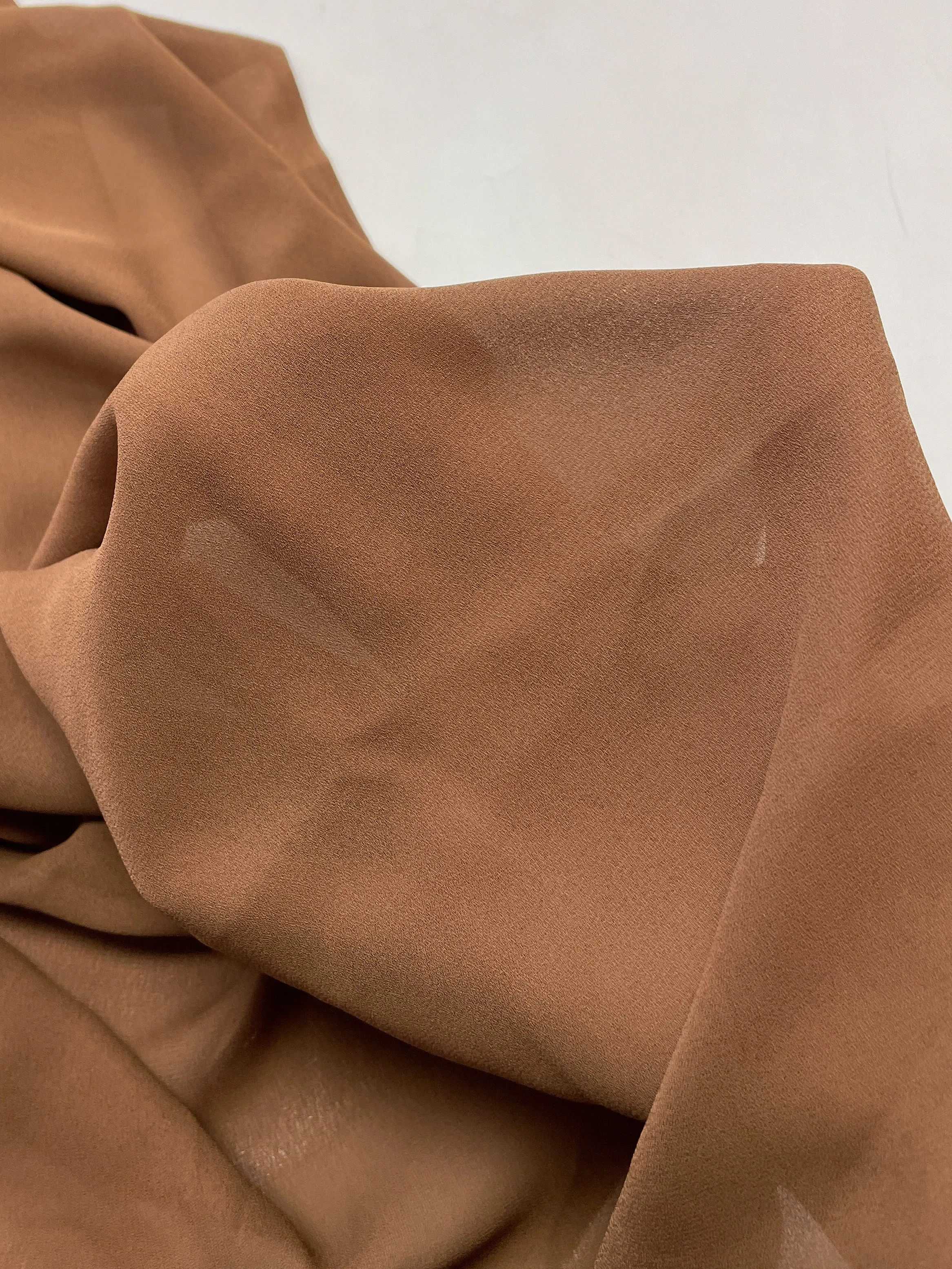 1 YD Polyester Georgette - Caramel Brown