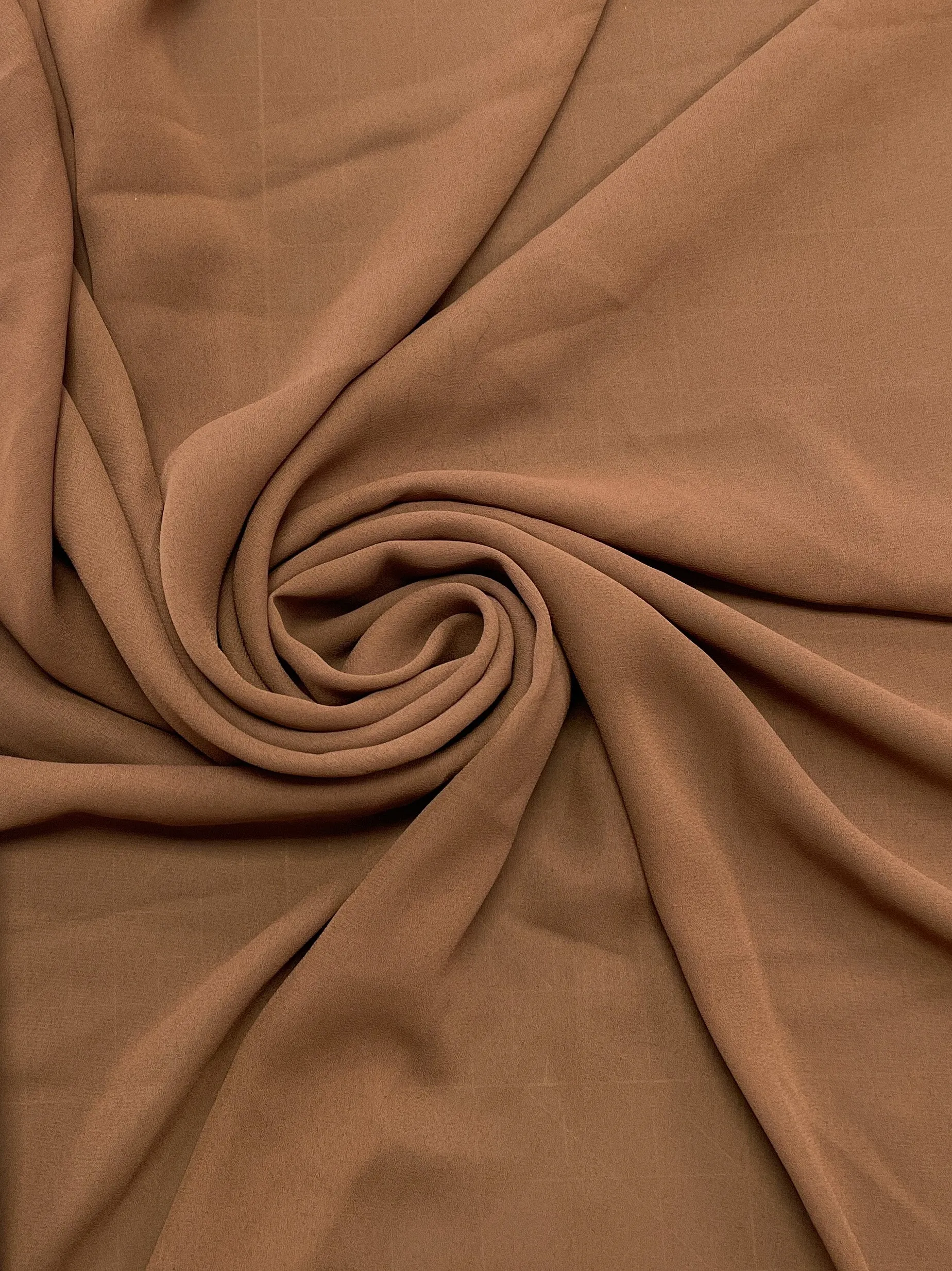 1 YD Polyester Georgette - Caramel Brown