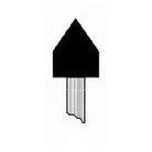 11/16" x 7/8" Mounted Points PT-60Q White A Shaped