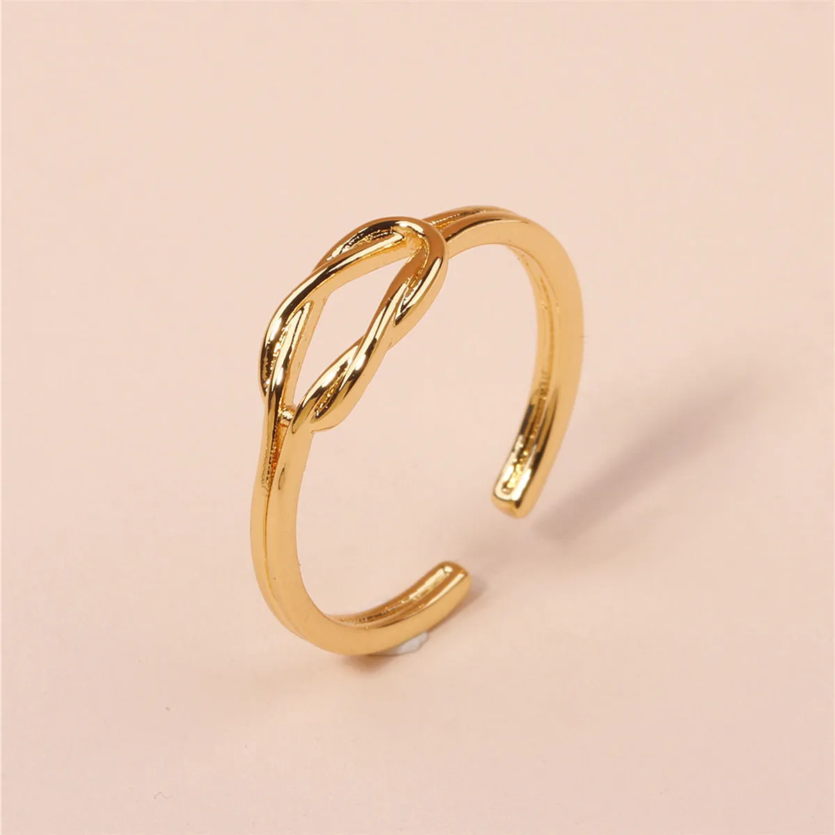 18K Gold Plated Open Ring with Delicate Craftsmanship and Elegant Design