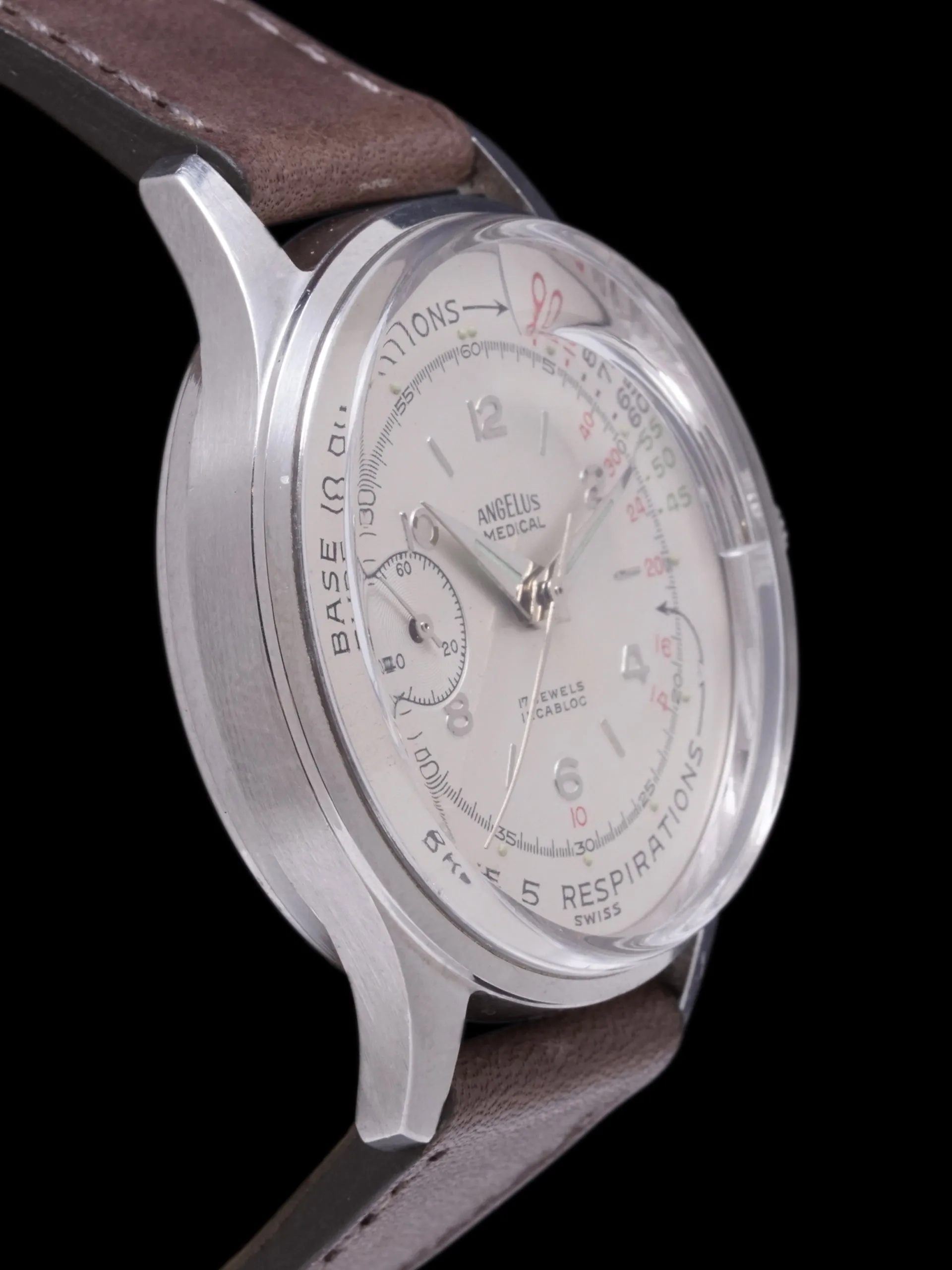1960s Angelus Medical Mono-Pusher Chronograph