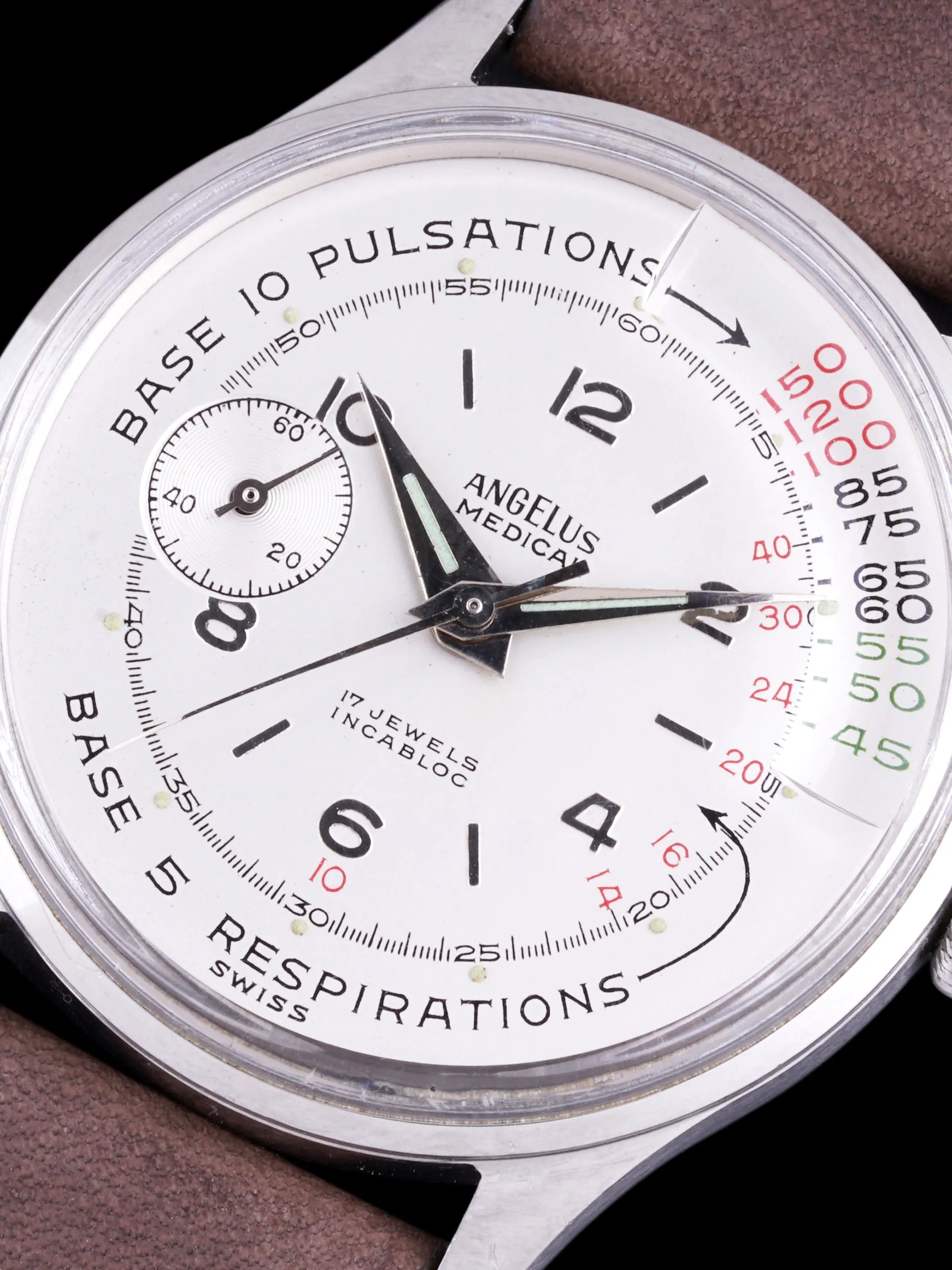1960s Angelus Medical Mono-Pusher Chronograph