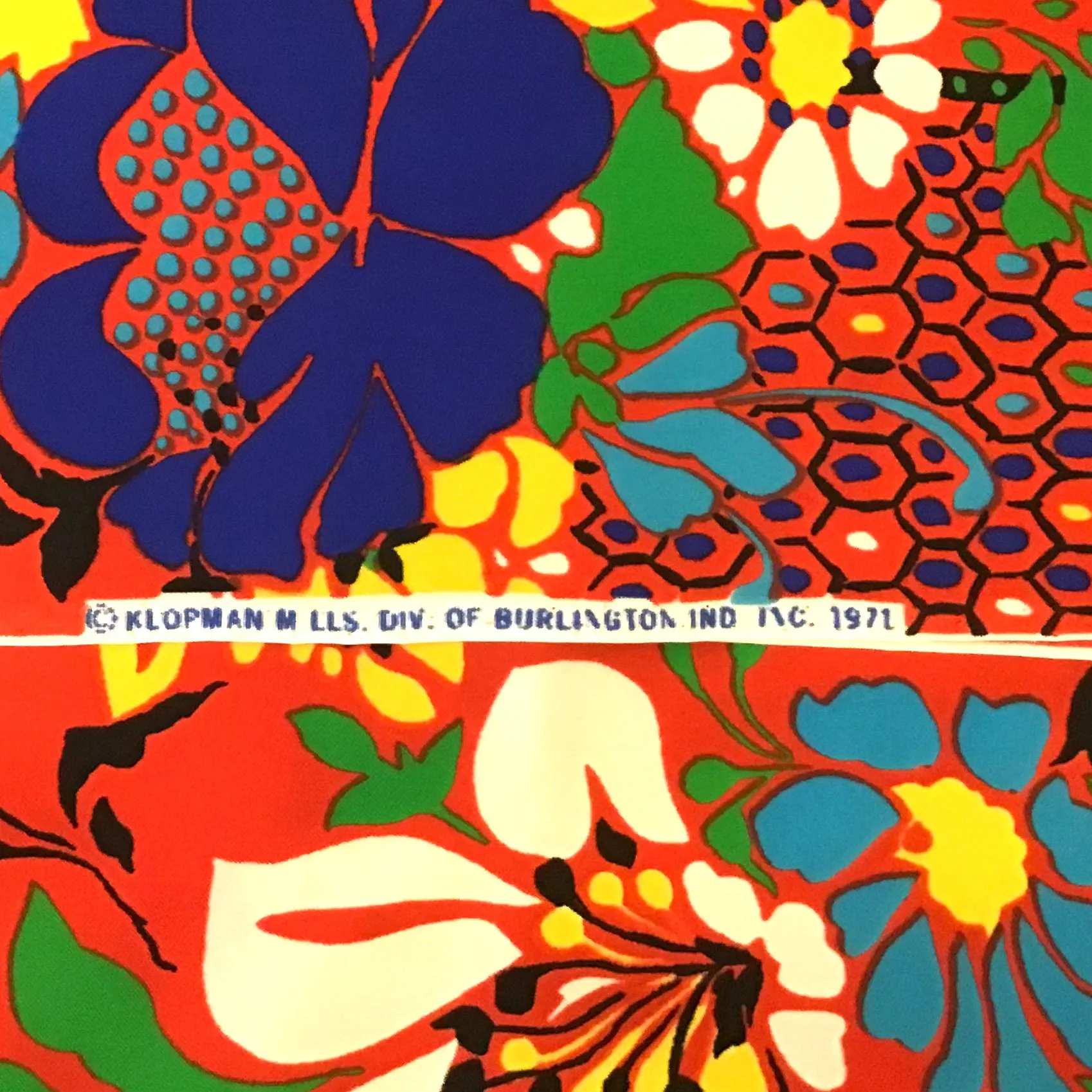 1970s Floral Polyester Fabric