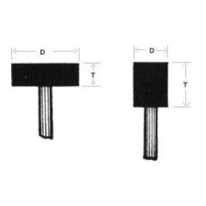 2" x 2" x 1/4" Mounted Points PT-60P Grey W Shaped