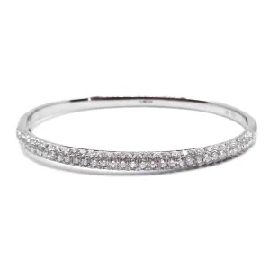 3.44ct Diamond Set Bangle | Pre-Loved | 18K White Gold