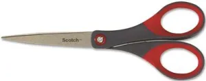 3M Precision Scissors Pointed 7" Length 2-1/2" Cut Gray/Red