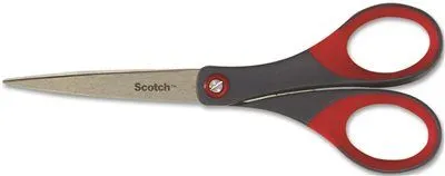 3M Precision Scissors Pointed 7" Length 2-1/2" Cut Gray/Red