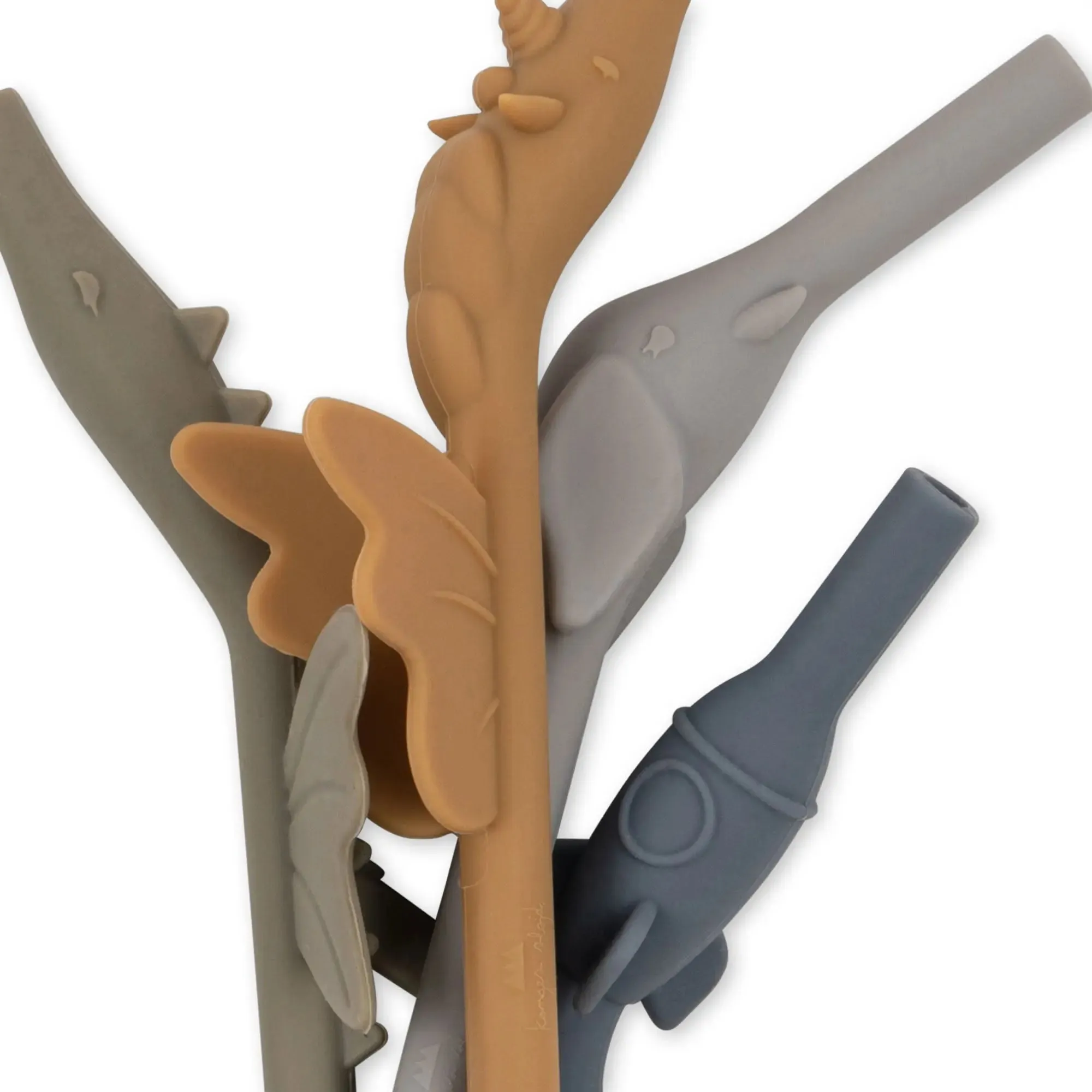 4 Pack Silicone Straw - Stone Mix