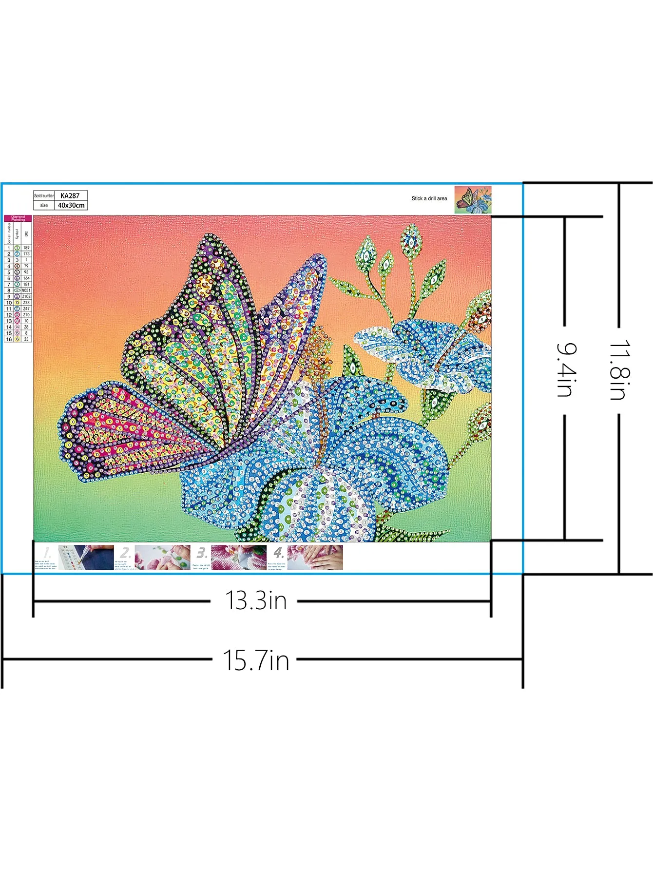 5D DIY Special-Shaped Drill-Butterfly 40*30CM