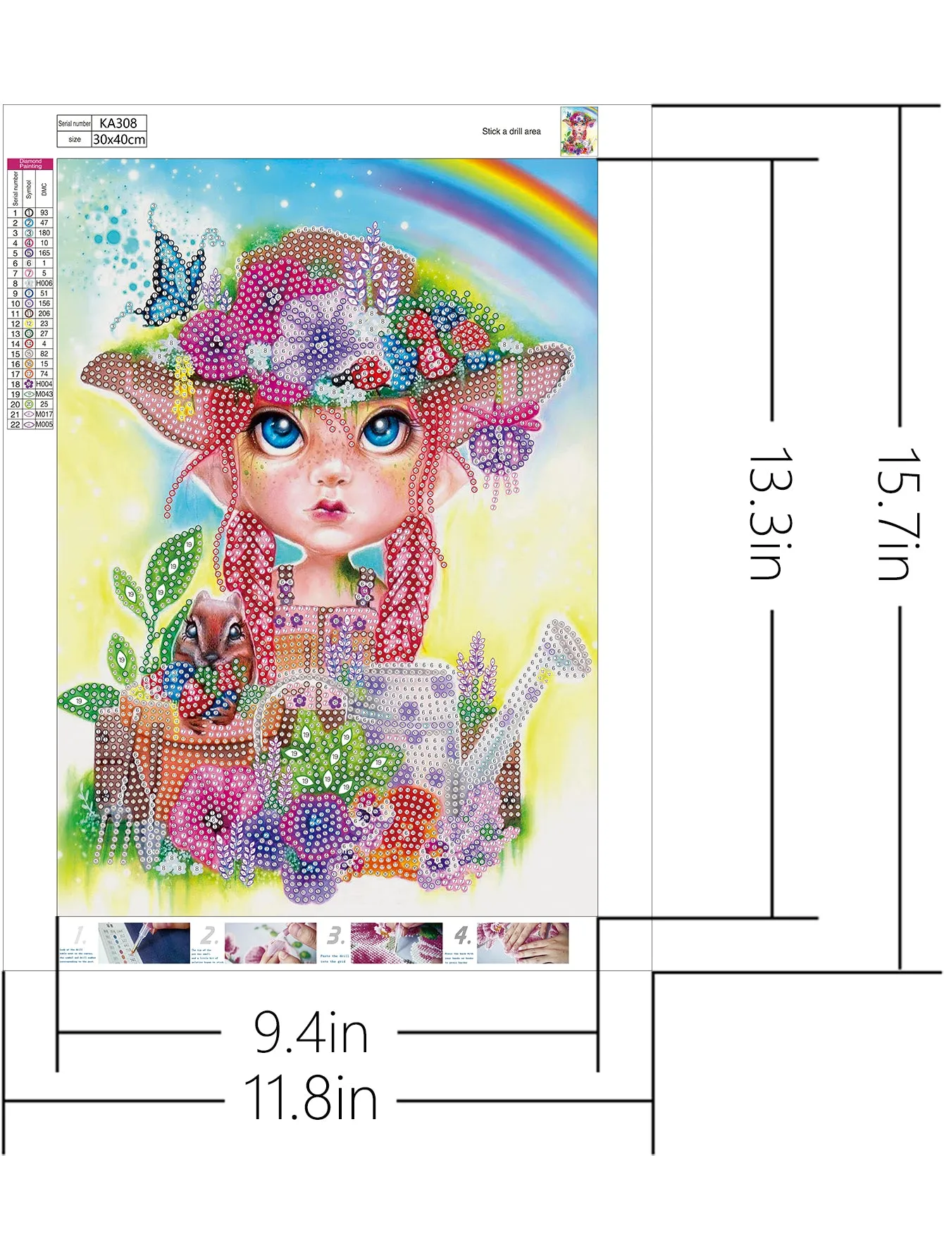 5D DIY Special-Shaped Drill-Girl 30*40CM