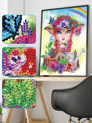 5D DIY Special-Shaped Drill-Girl 30*40CM
