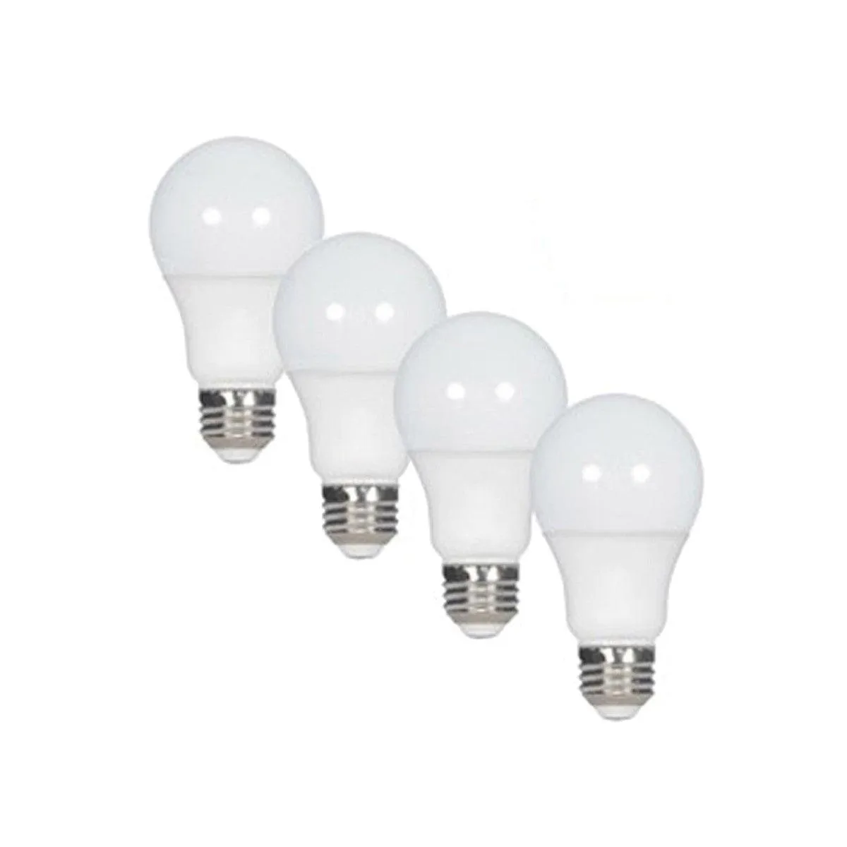 A19 LED Bulb, 60W Equivalent, 10 Watt, 800 Lumens, 5000K, E26 Medium Base, Frosted Finish, Pack Of 4
