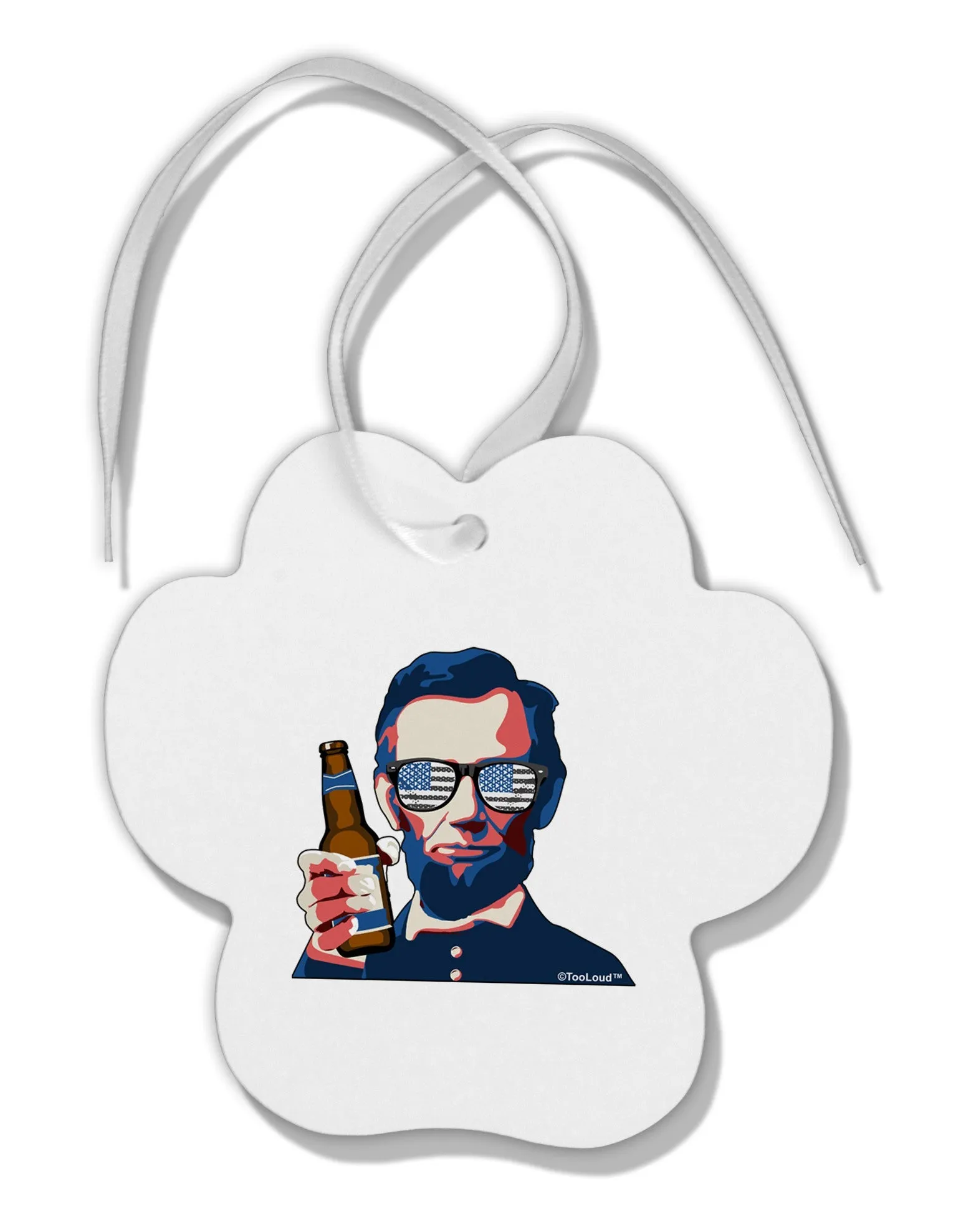 Abraham Drinkoln Paw Print Shaped Ornament