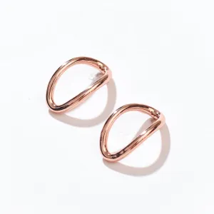 Aiko Hollow Studs | Rose Gold