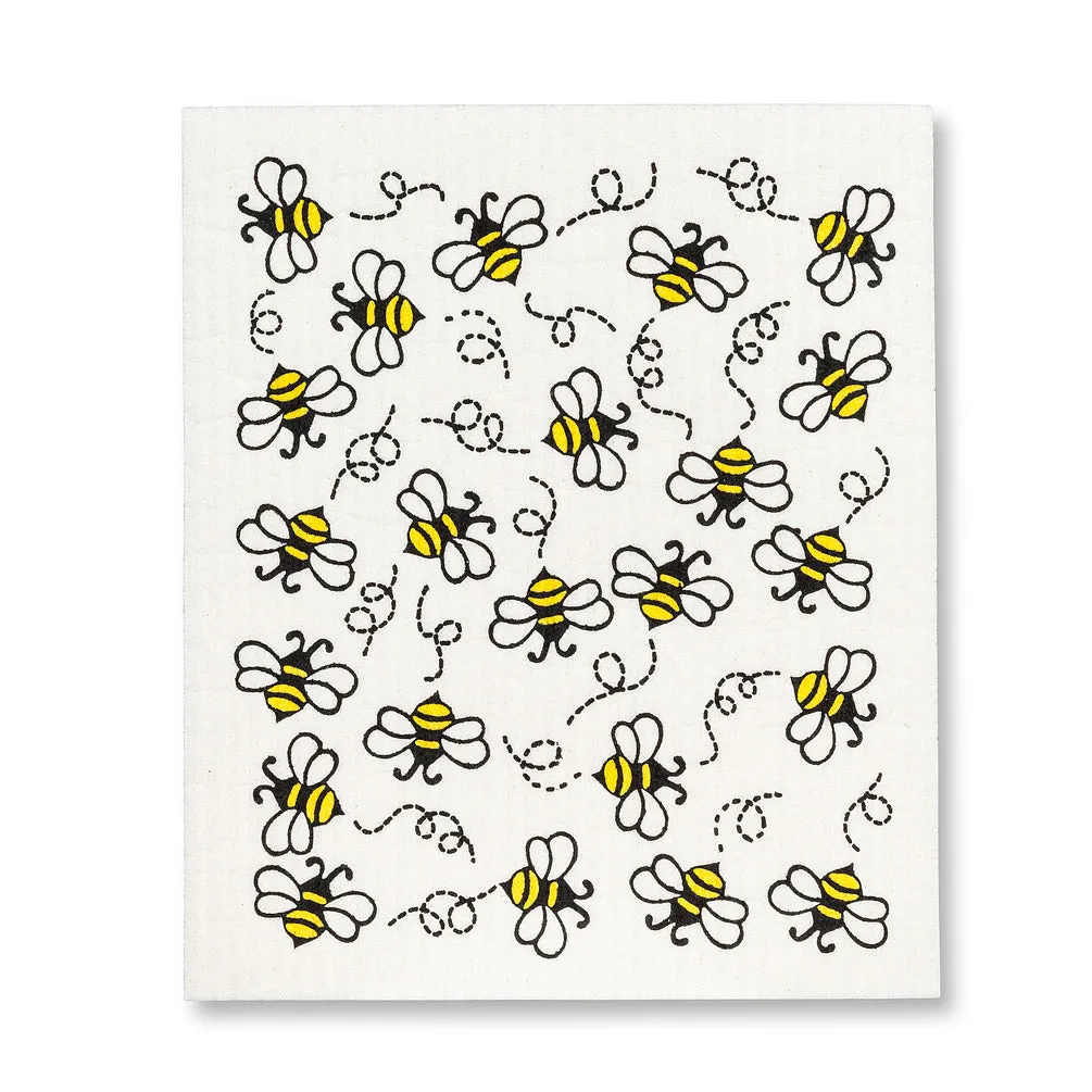 Allover Bees Swedish Dish Cloths-Set of 2