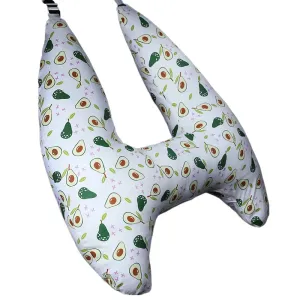 Anypack Car Travel Pillow UShape Avocado Pattern Children Travel Pillow Cushion for Car Seat, Safety Neck Pillow for Kids