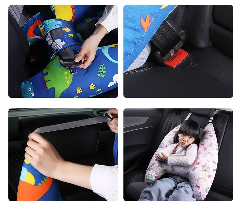 Anypack Car Travel Pillow UShape Avocado Pattern Children Travel Pillow Cushion for Car Seat, Safety Neck Pillow for Kids