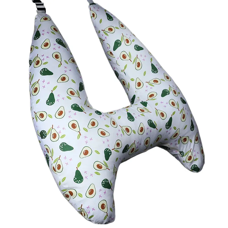 Anypack Car Travel Pillow UShape Avocado Pattern Children Travel Pillow Cushion for Car Seat, Safety Neck Pillow for Kids