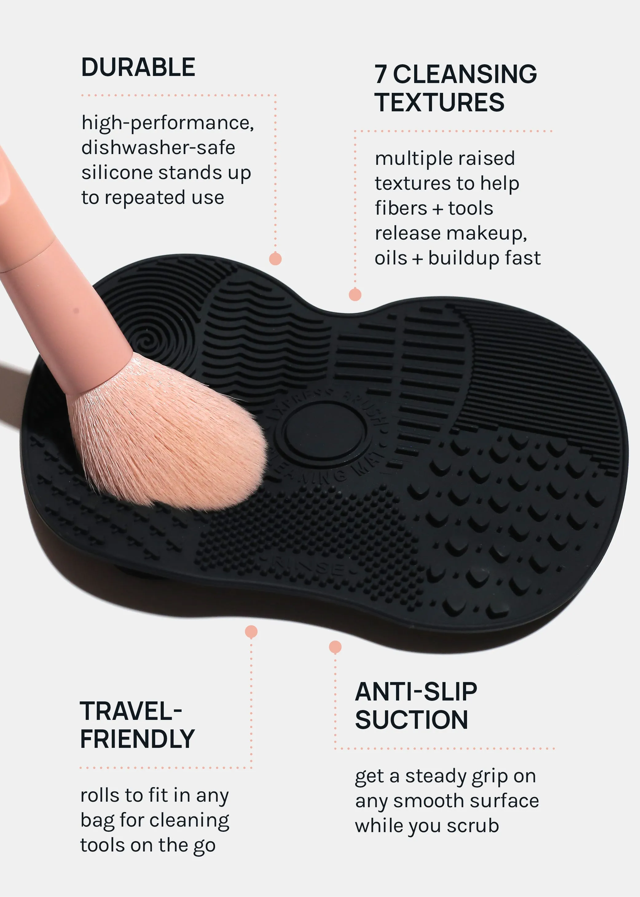 AOA Silicone Suction Brush Cleaning Mat