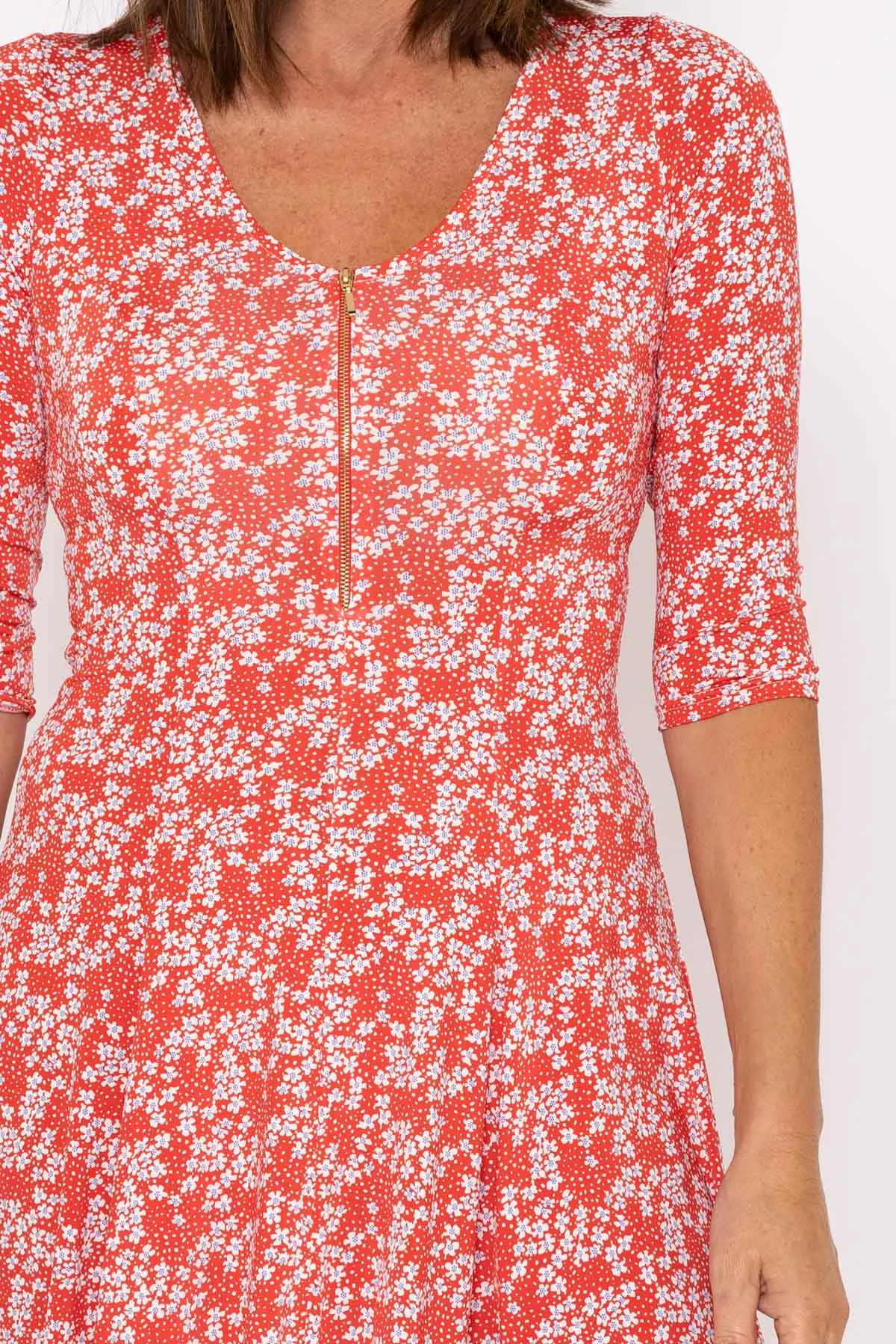 Aoife Red Print Dress