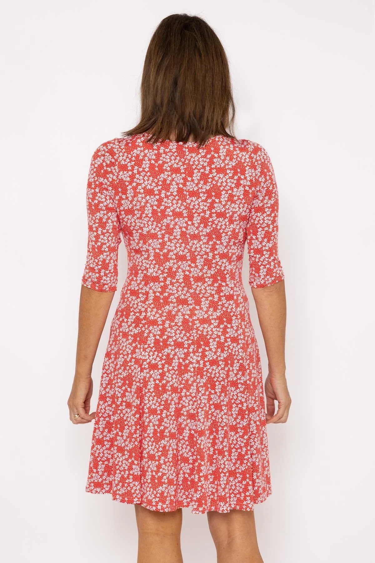 Aoife Red Print Dress