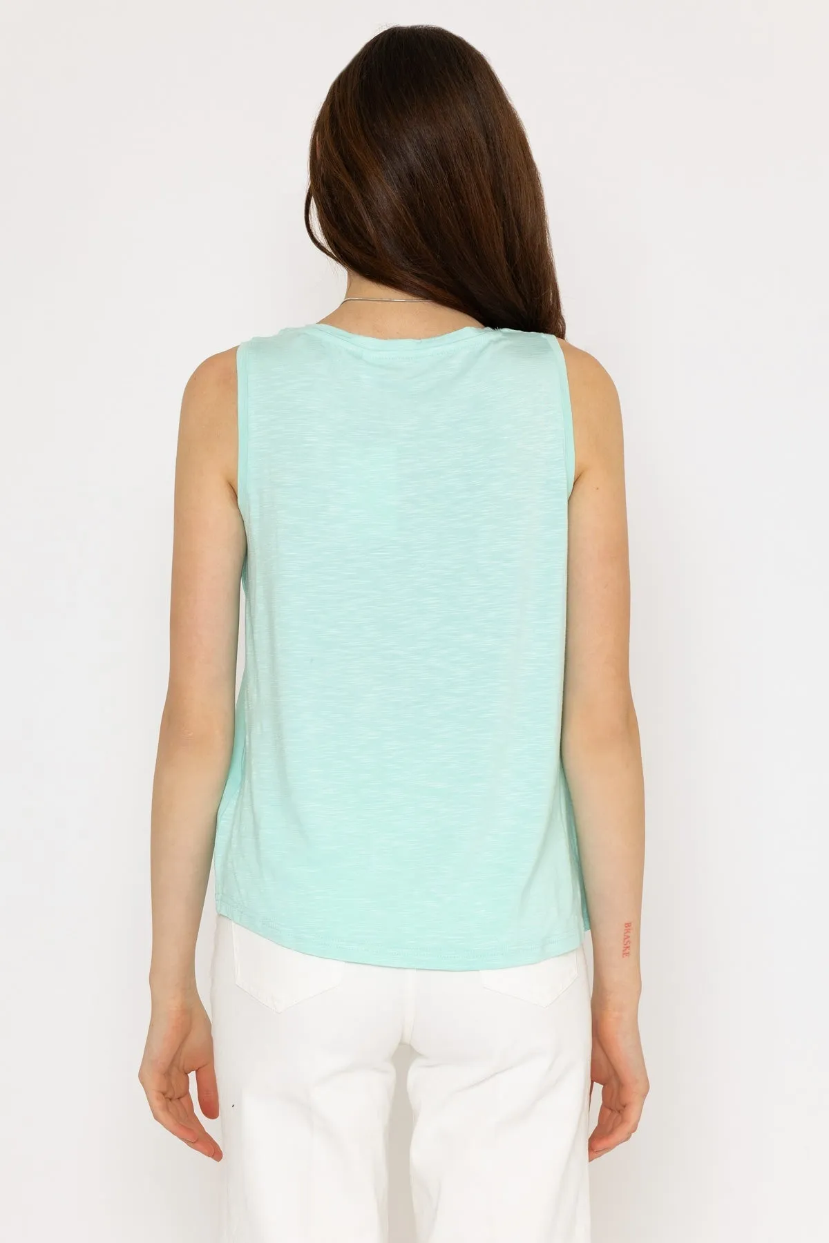 Aqua Blue Sleeveless Top