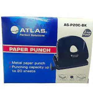 Atlas Paper Punch 20 sheets Black