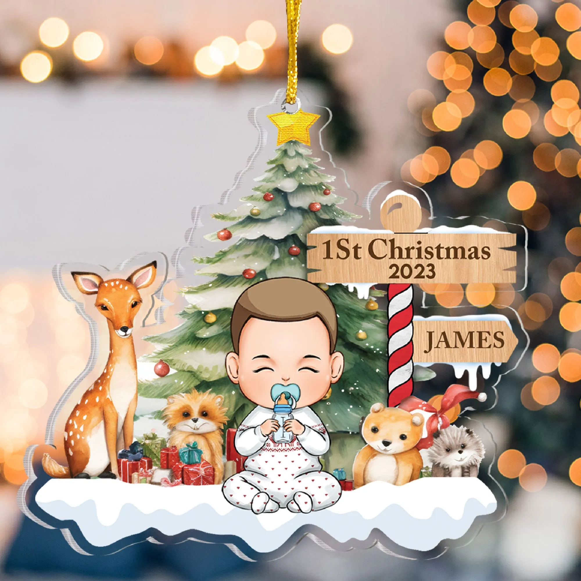 Baby's 1St Christmas - Personalized Acrylic Ornament