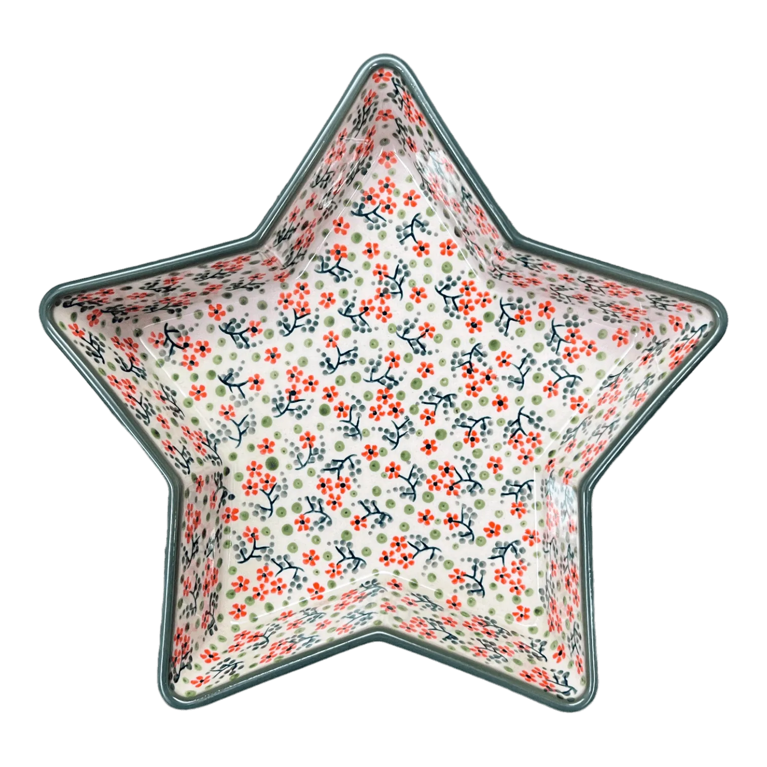Baker, Star-Shaped, 10" in "Peach Blossoms - Solid Rim" by Manufaktura | M045S-AS46A