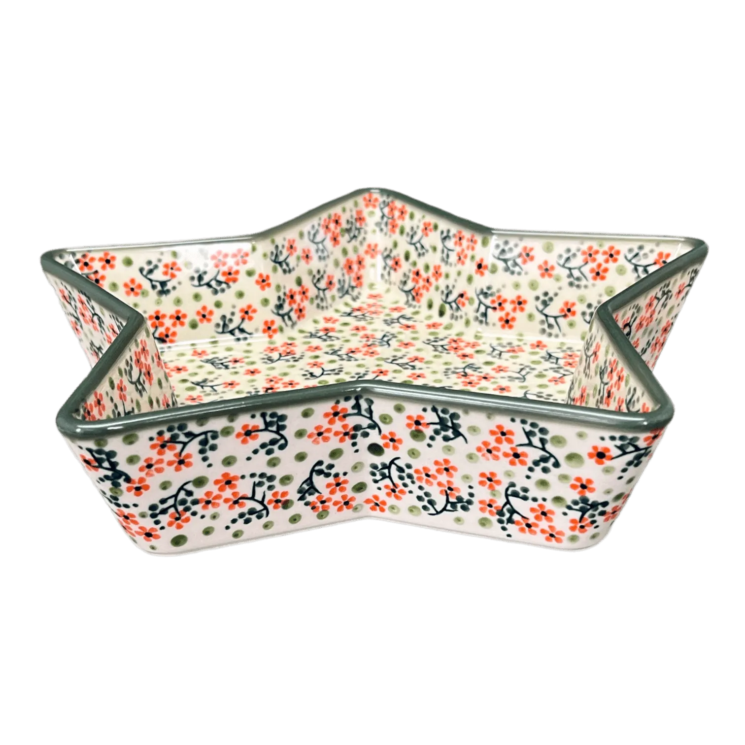 Baker, Star-Shaped, 10" in "Peach Blossoms - Solid Rim" by Manufaktura | M045S-AS46A
