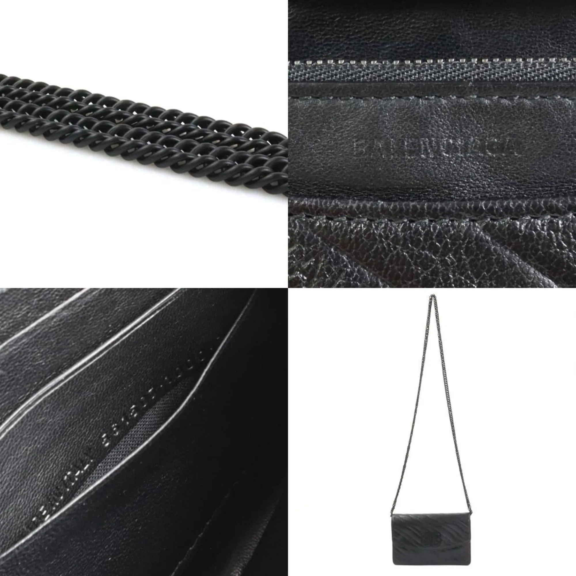 Balenciaga Bb Chain Black Leather Bag