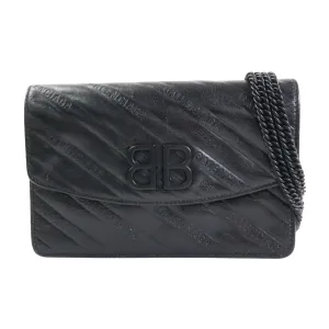 Balenciaga Bb Chain Black Leather Bag