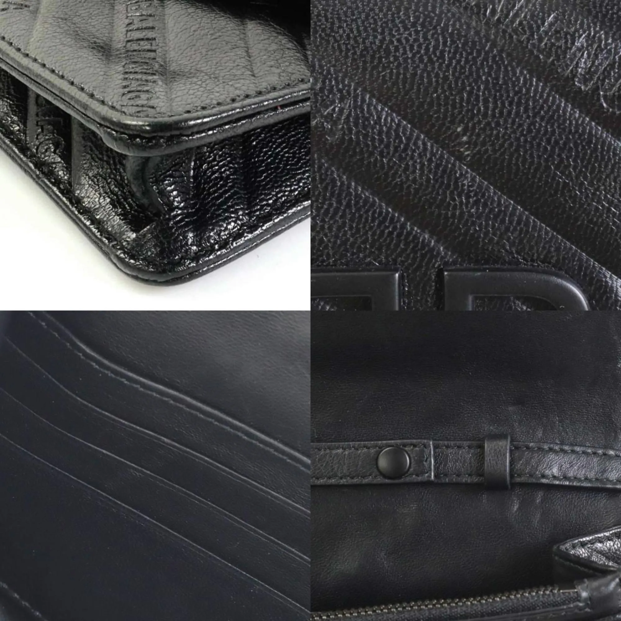 Balenciaga Bb Chain Black Leather Bag