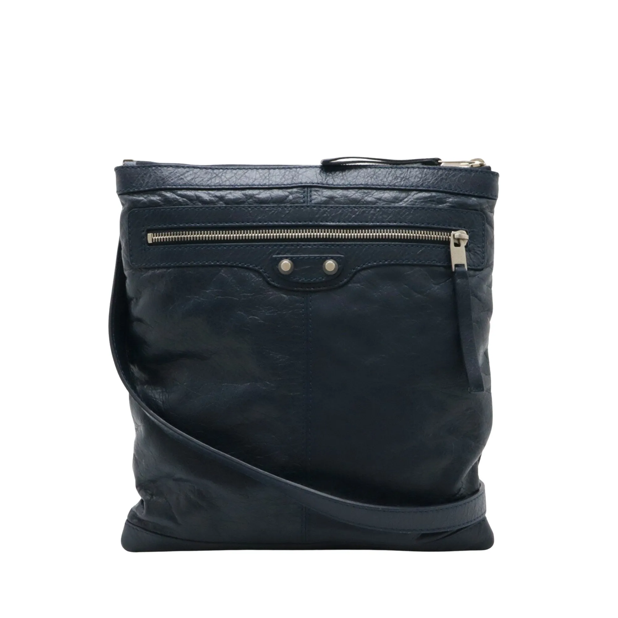 Balenciaga City Navy Leather Bag