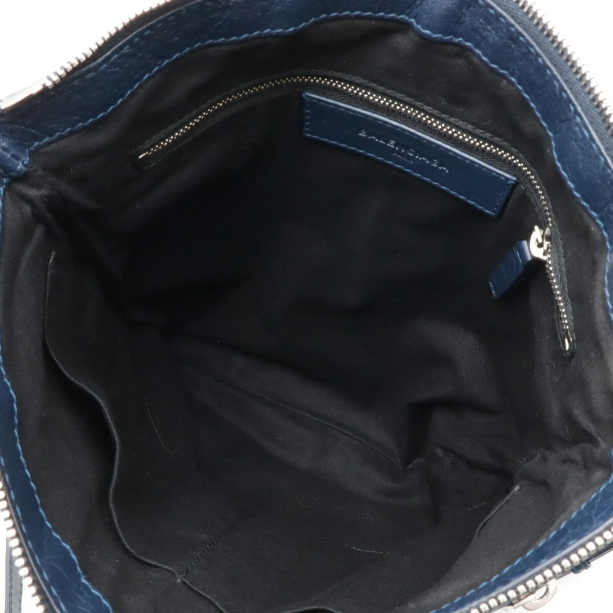 Balenciaga City Navy Leather Bag