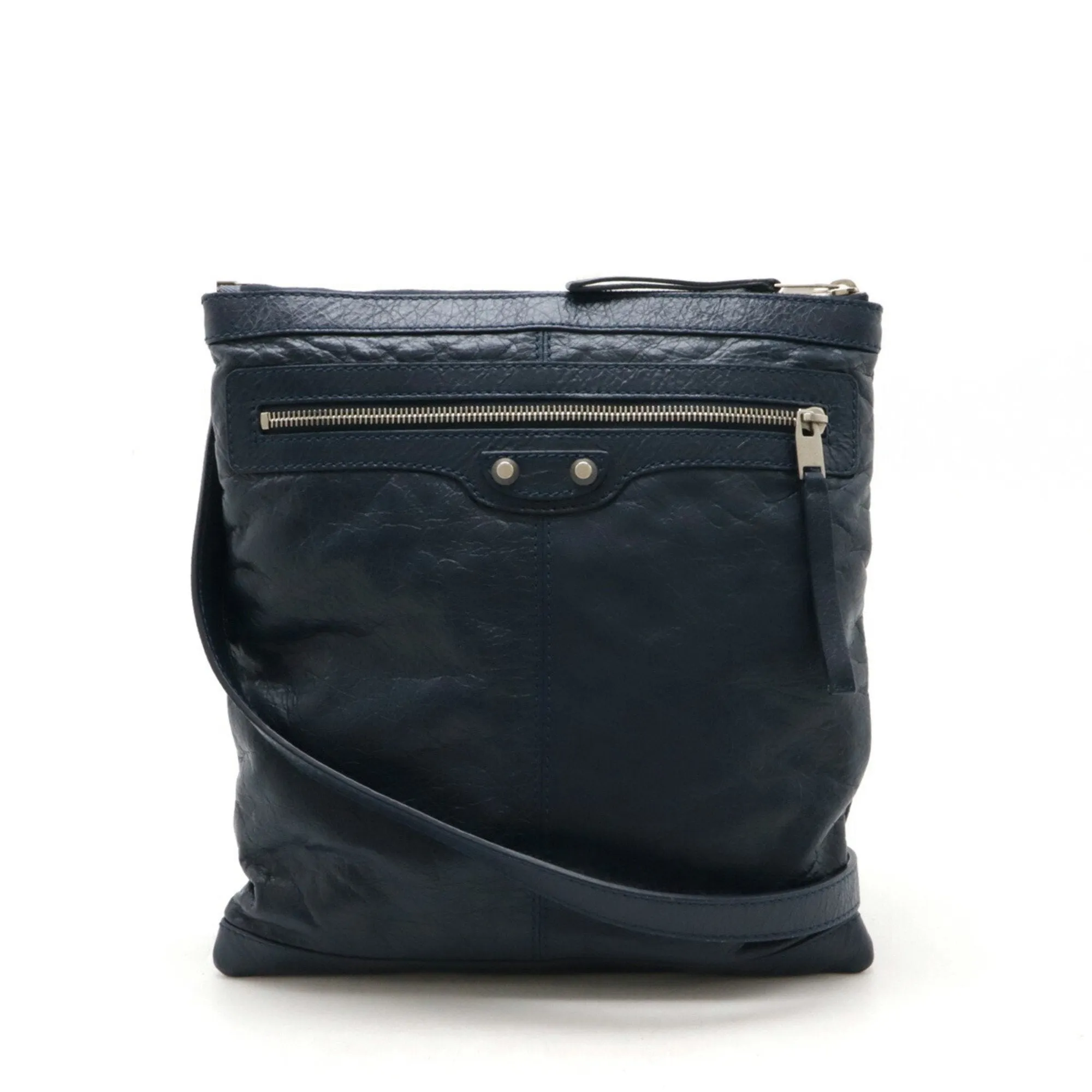 Balenciaga City Navy Leather Bag