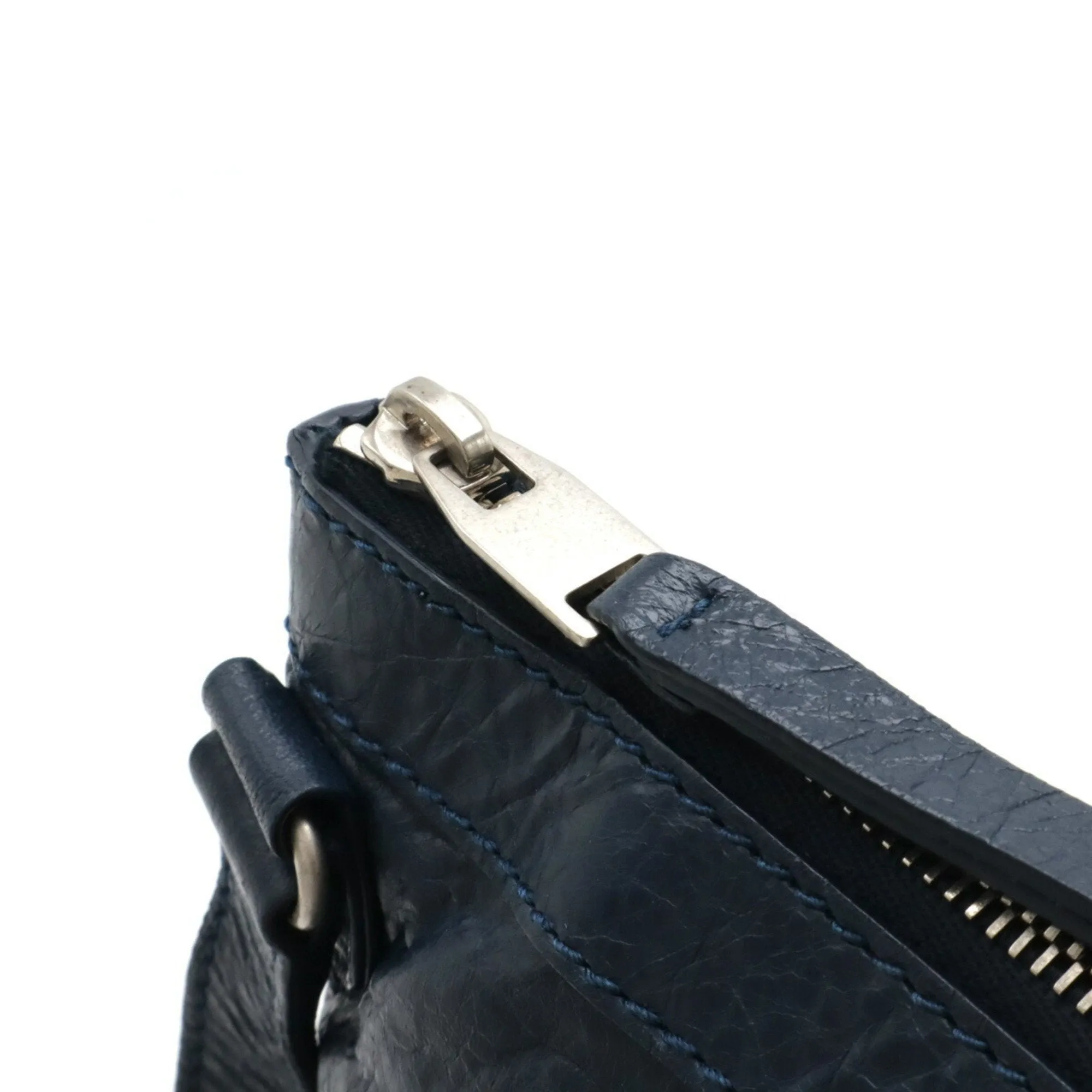 Balenciaga City Navy Leather Bag