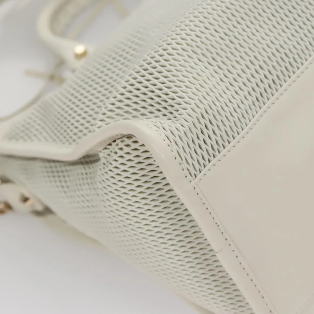 Balenciaga City White Leather Bag