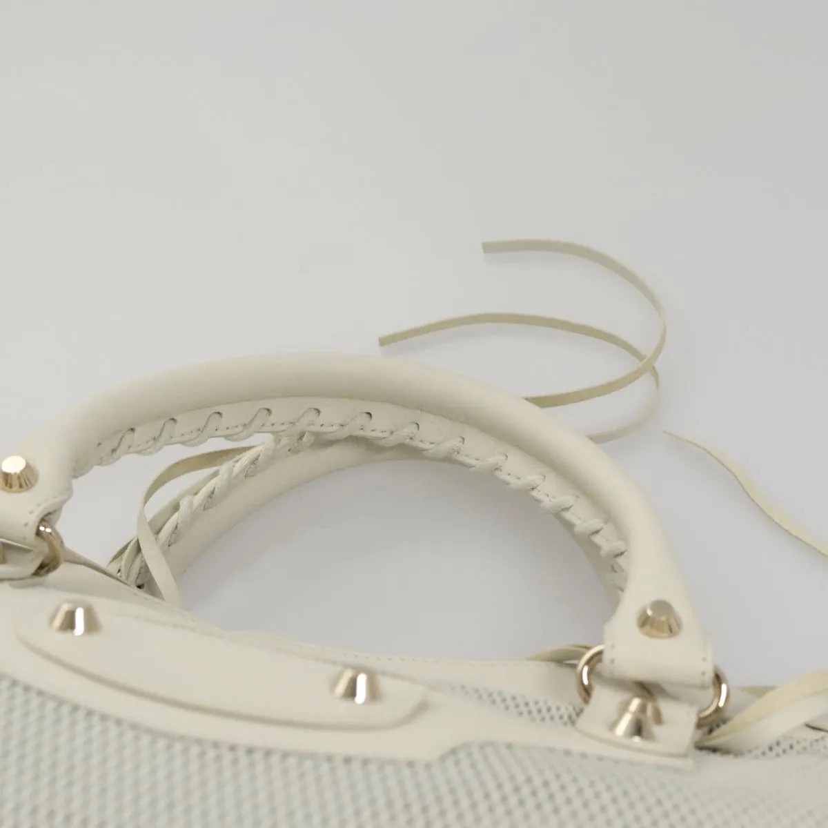 Balenciaga City White Leather Bag