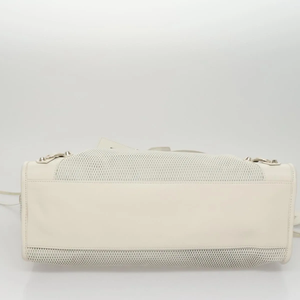 Balenciaga City White Leather Bag