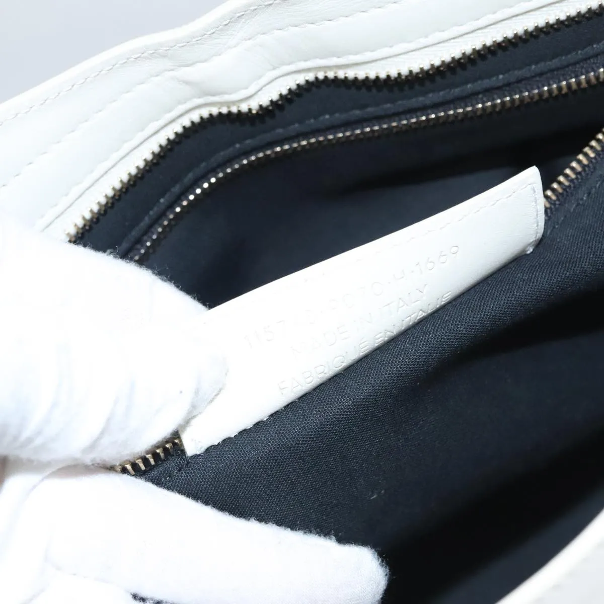 Balenciaga City White Leather Bag