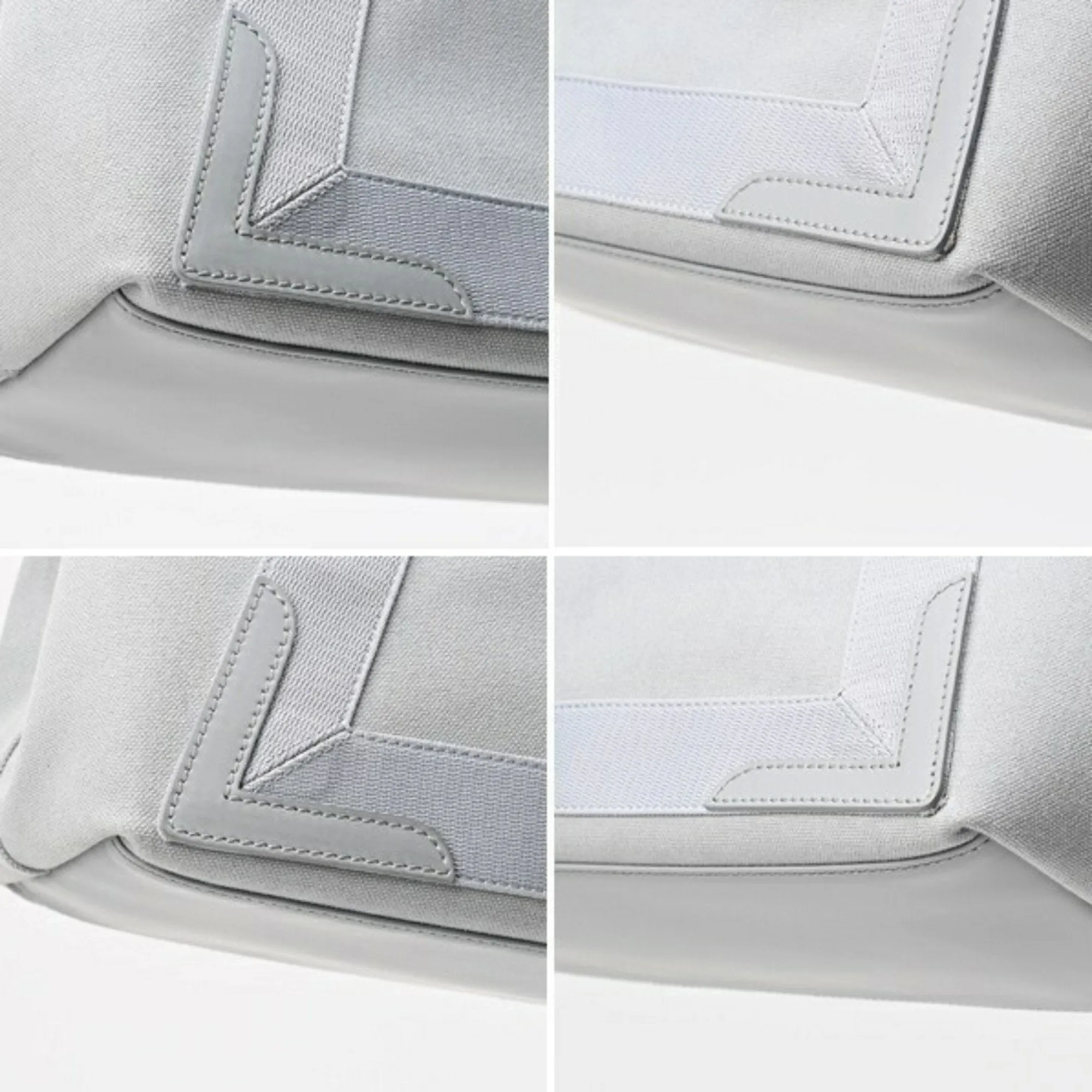 Balenciaga Navy Cabas Grey Canvas Bag