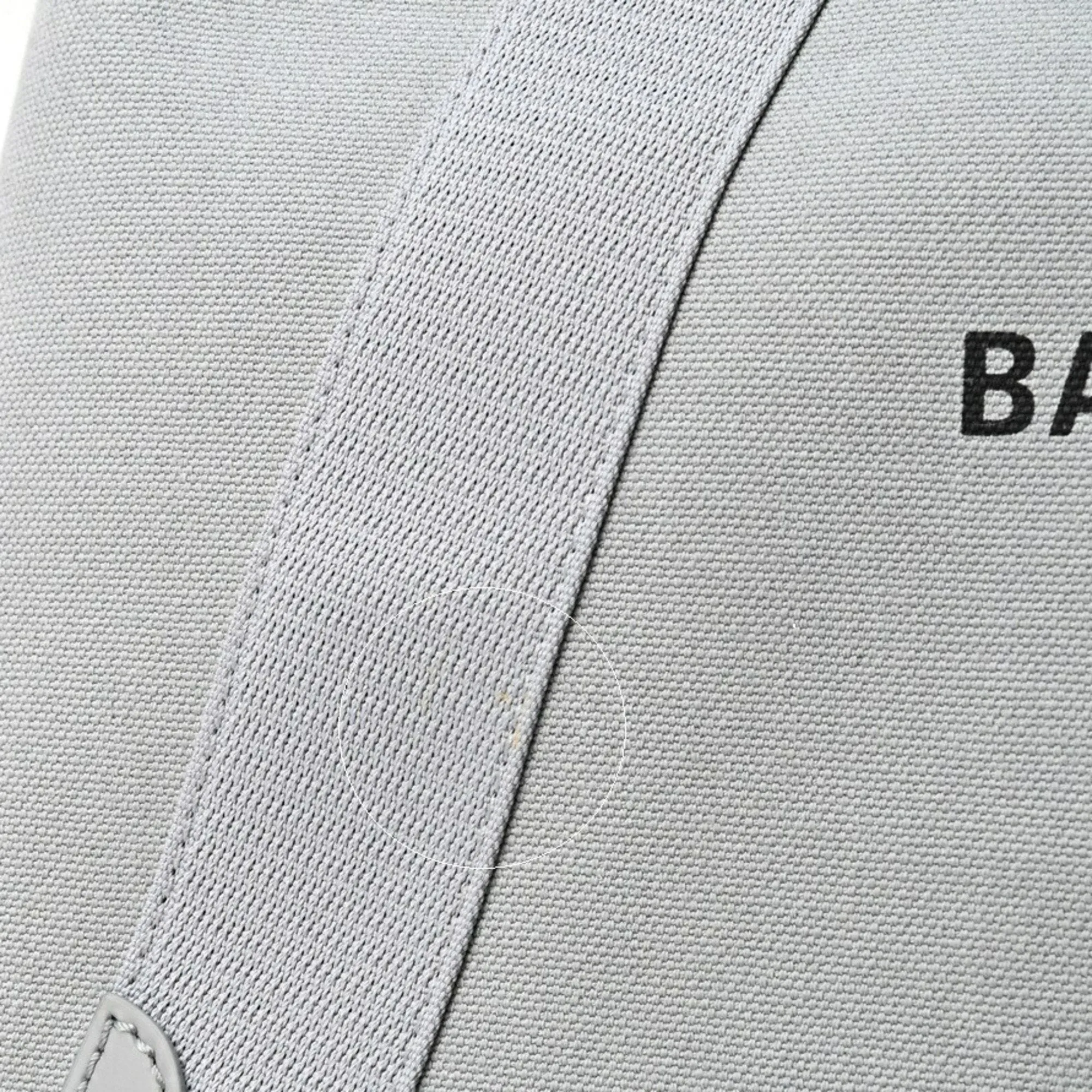 Balenciaga Navy Cabas Grey Canvas Bag