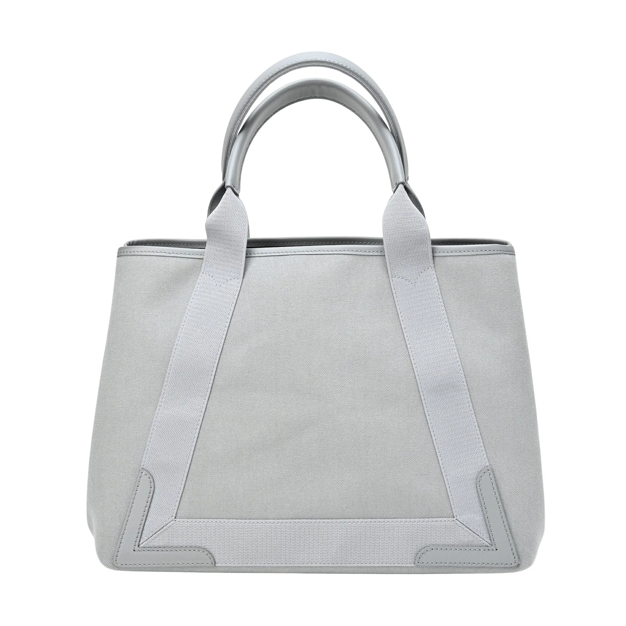 Balenciaga Navy Cabas Grey Canvas Bag