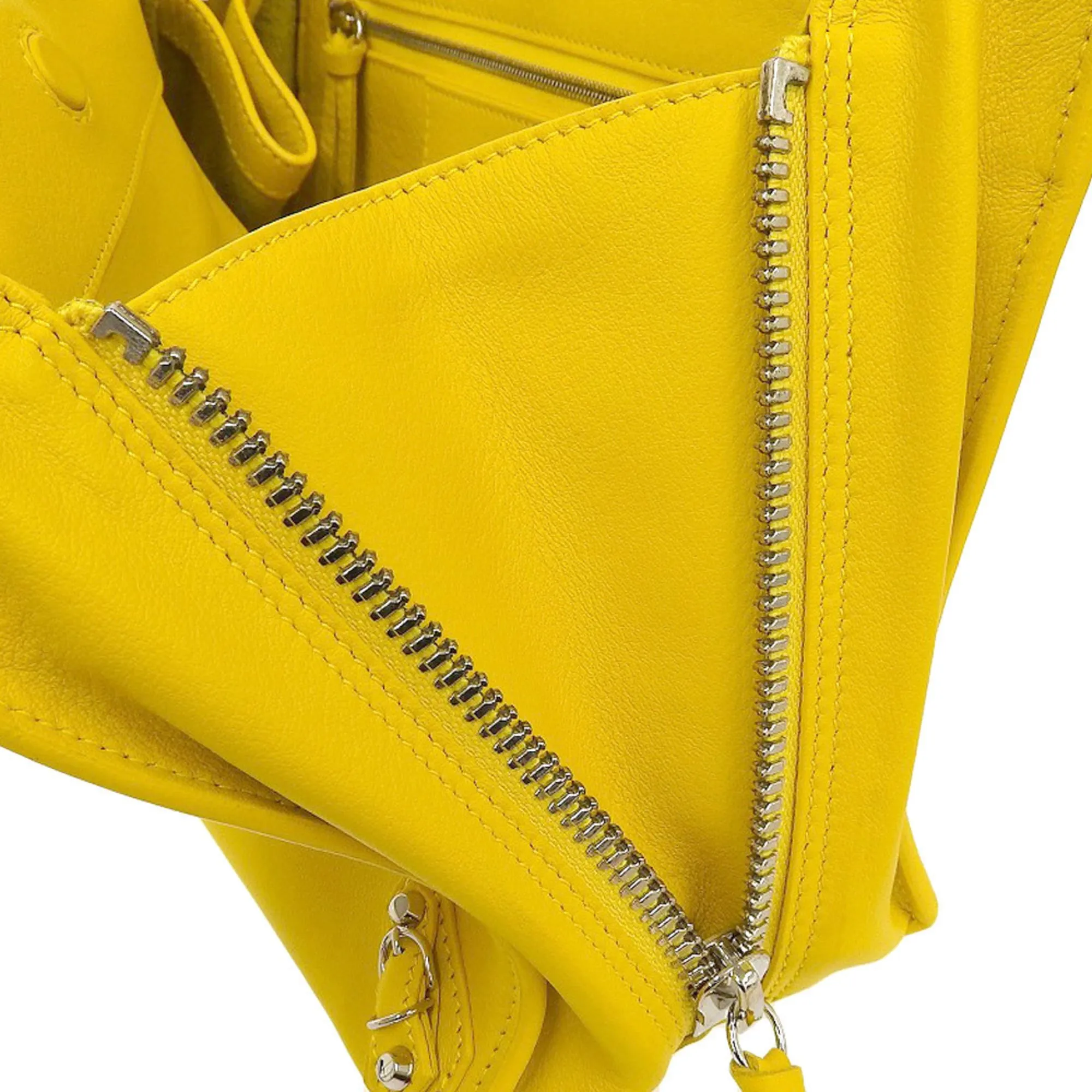 Balenciaga Papier Yellow Leather Bag