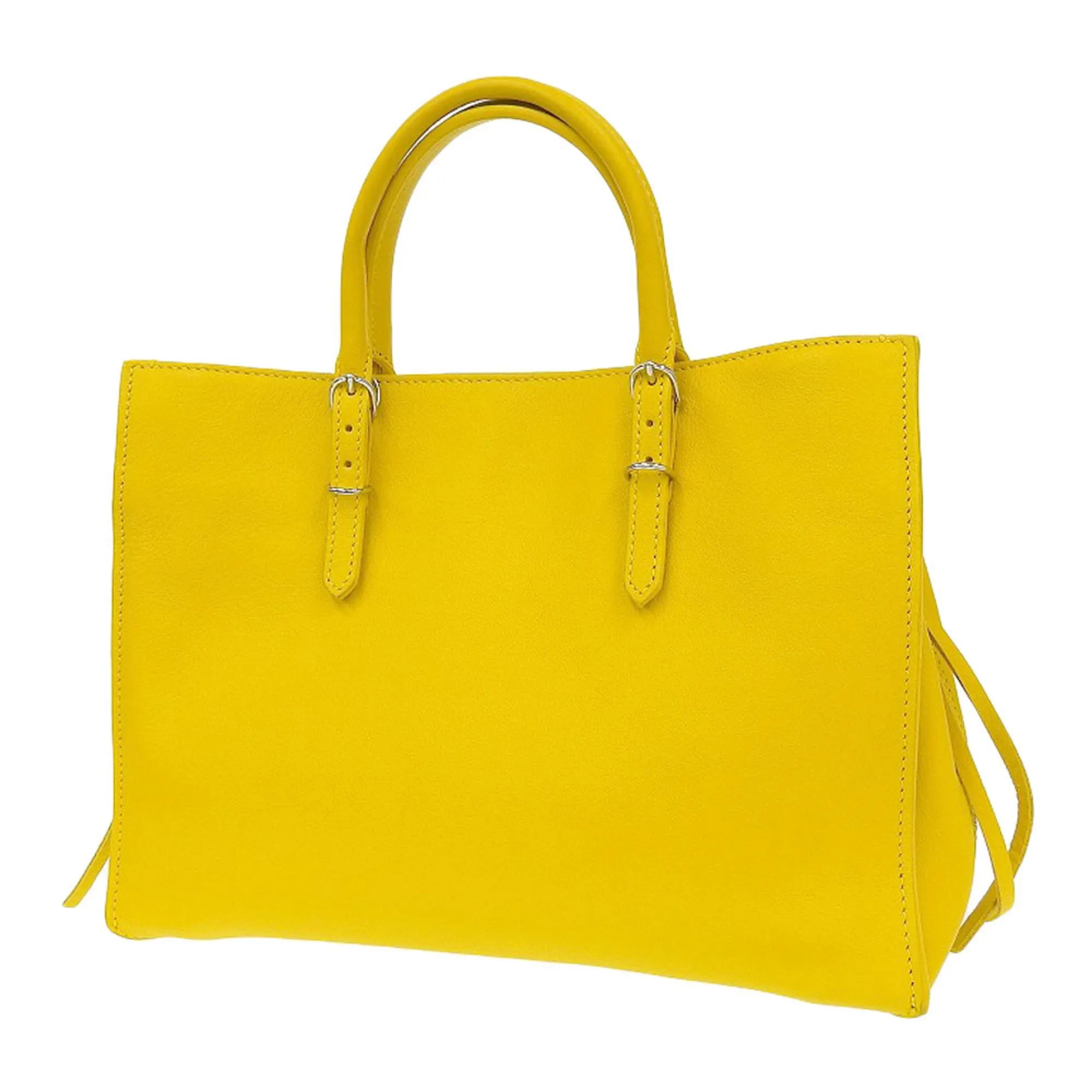 Balenciaga Papier Yellow Leather Bag