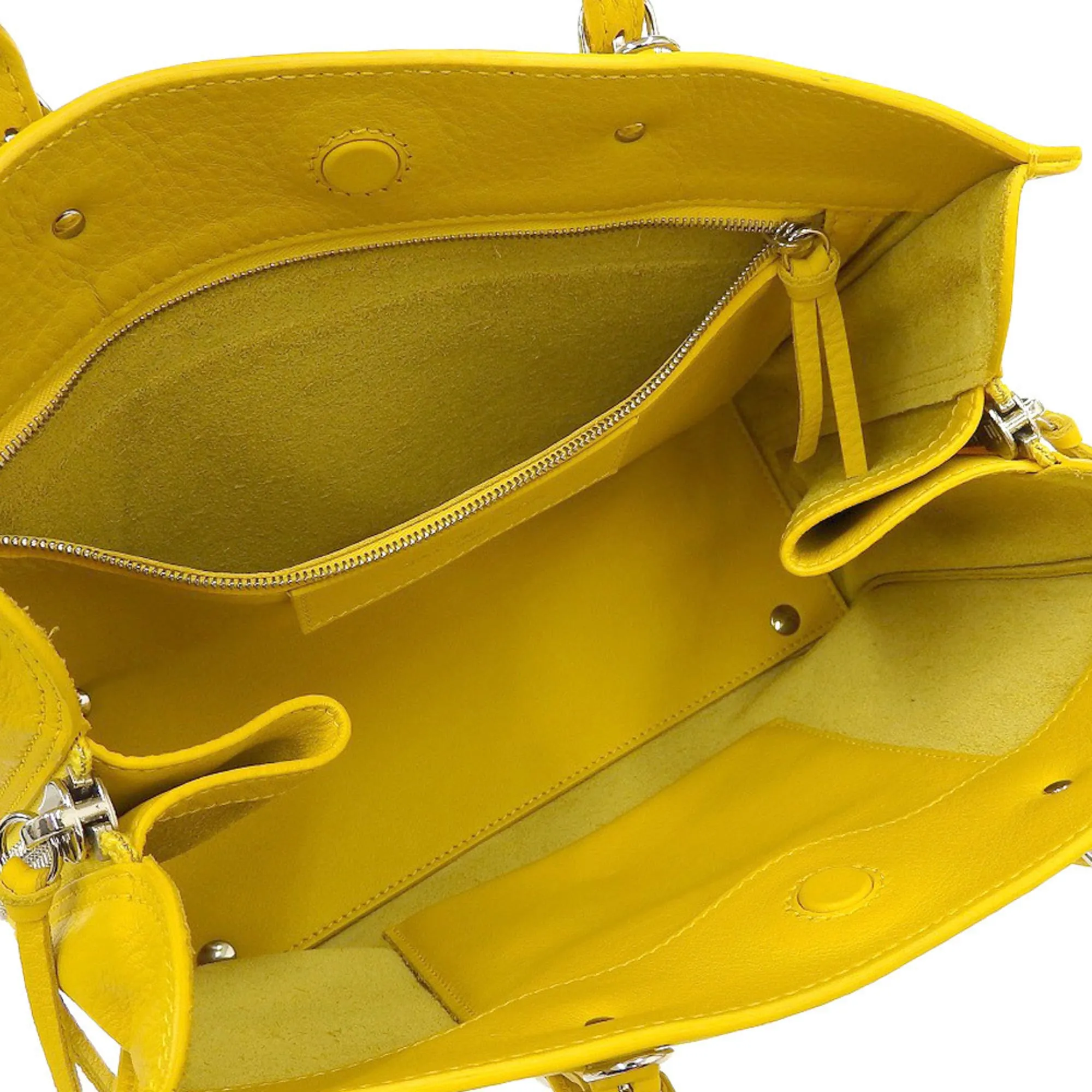 Balenciaga Papier Yellow Leather Bag
