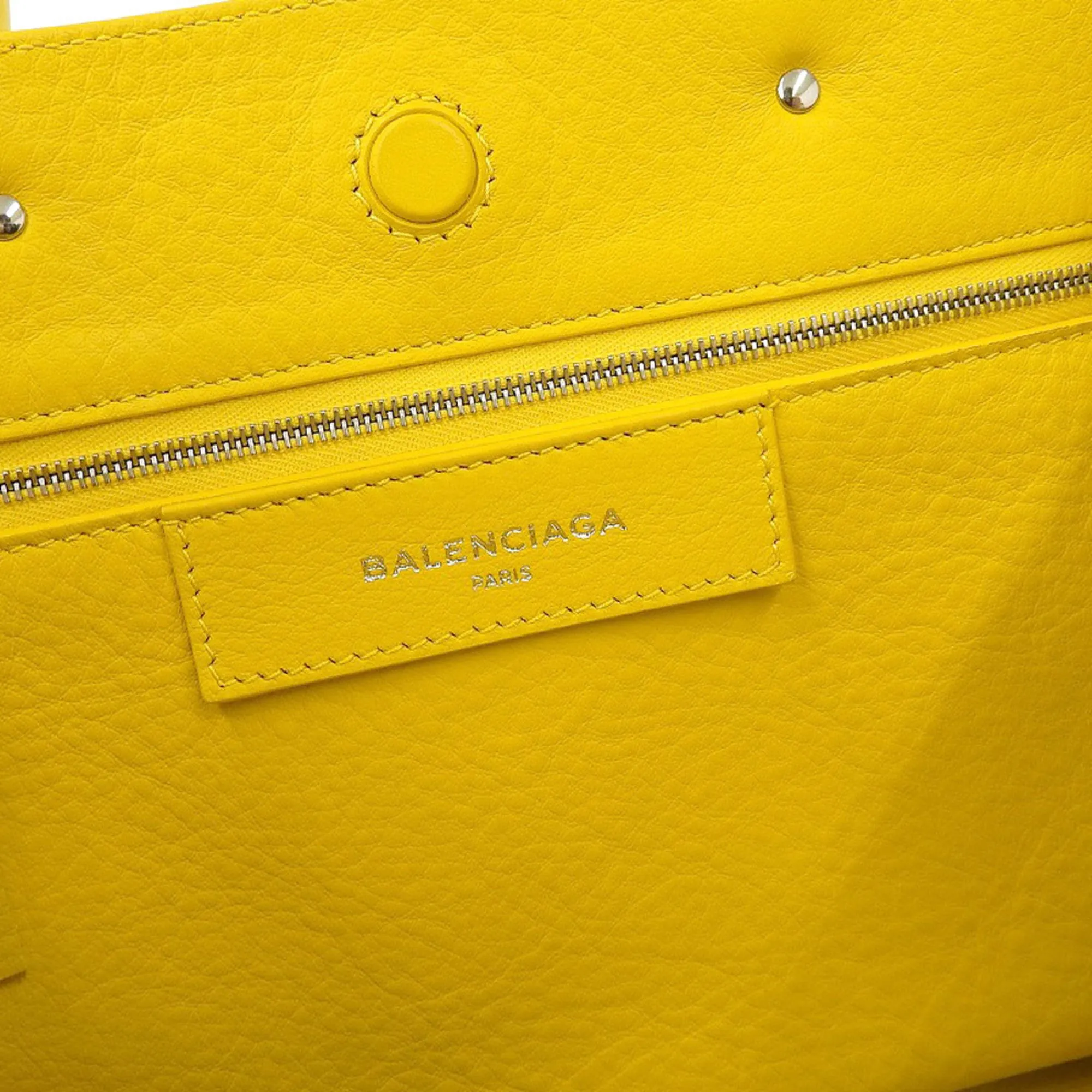 Balenciaga Papier Yellow Leather Bag