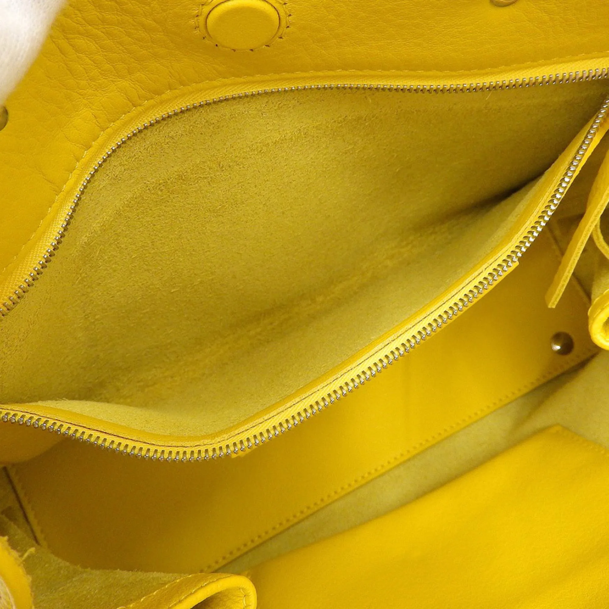Balenciaga Papier Yellow Leather Bag